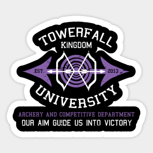 Towerfall Kingdom University (Distressed) Sticker